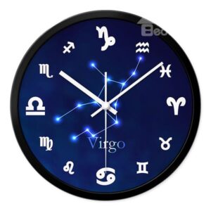 Virgo Twelve Star Sign Mute Wall Clock