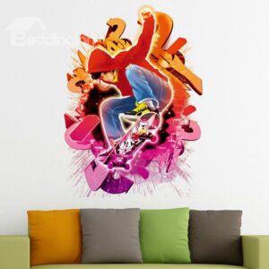 Energetic Skateboard Boy Removable 3D Wall Sticker