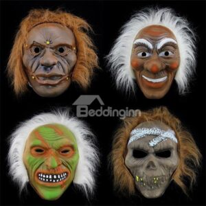 Monstrous Design Monster Mask with Hair Halloween Decoration