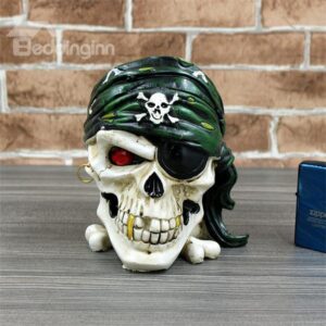 Haunting One-Eye Skull Head Ashtray Halloween Gift