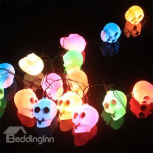 Colorful Skull Head 2.8m LED Light Halloween Decoration