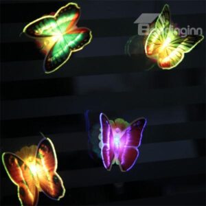 Graceful Butterfly 4-Pieces LED Light Seven Colors Change