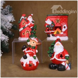 Festivous Santa Clause Items 4-Pieces Christmas Decoration