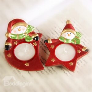 Cute Star and Moon Design 2-Pieces Christmas Candle