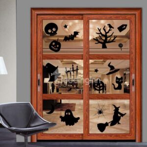 Halloween Festival Decoration Halloween Elements Glass Decoration Removable Sticker