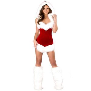 Graceful Red Winter Fantasy Short Princess Christmas Costume
