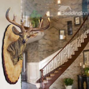 Vintage American Wall Decoration Resin Deer Head Wall Sculpture