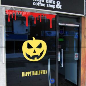 Halloween Scary Dribble Blood Wall Door Glass Window Decoration Removable Wall Sticker