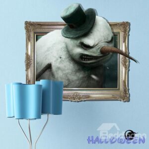 Halloween Fierce-Looking Monster in Top Hat 3D Wall Sticker