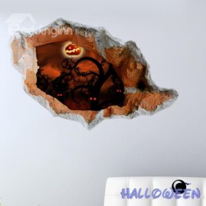 Halloween Dark Forest Trees with Evil Eyes 3D Wall Sticker