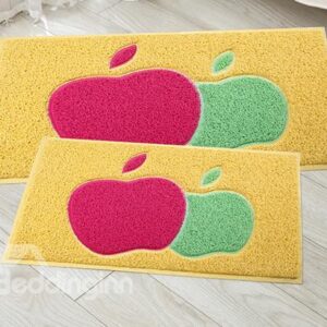 New Style Gorgeous 2 Pieces Double-Apple Design Bath Rug