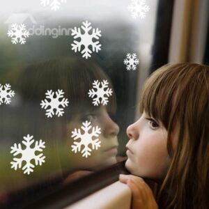 Festival Christmas Glass Decoration Snow Flakes Removable Wall Sticker