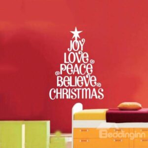 Christmas Letters Design Joy Love Peace Removable Wall Sticker