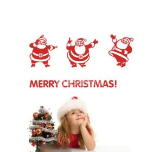 Festival Christmas Glass Wall Decoration Santa Claus Removable Wall Sticker