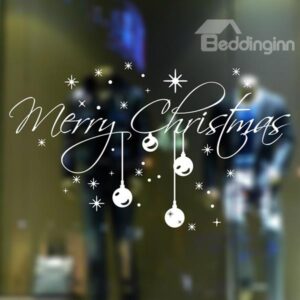 Merry Christmas Glass Decoration Removable Wall Sticker