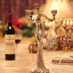 Gorgeous Beautiful Girl Resin 4-Head Candles Holders