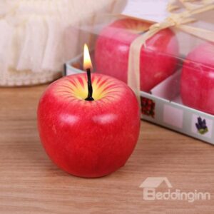 Festival Christmas Table Decoration Apple Design 1-Piece Candle