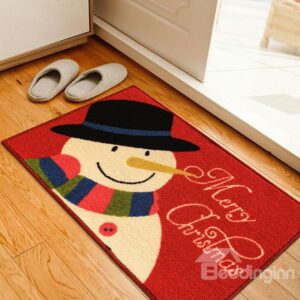 Festival Christmas Theme Cute Snowman Anti-Slipping Doormat