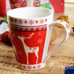 Festival Christmas Theme Holiday Gifts Simple Reindeer Coffee Mug