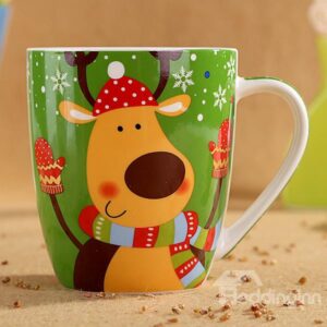 Lovely Christmas Theme Holiday Gifts Cartoon Reindeer Coffee Mug