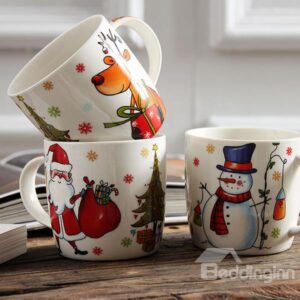 Lovely Christmas Theme Cartoon Ceramics Coffee Mug