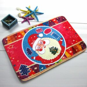 Festival Christmas Theme Bearded Santa Claus Anti-Slipping Doormat