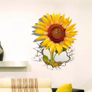 Gorgeous 3D Sunflower Design Wall Clock