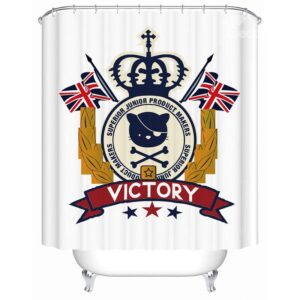 Concise Unique Union Flag Design 3D Shower Curtain