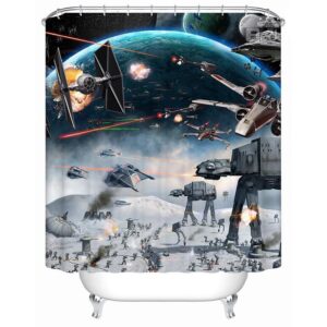 Vivid Stunning Spacewar Design 3D Shower Curtain