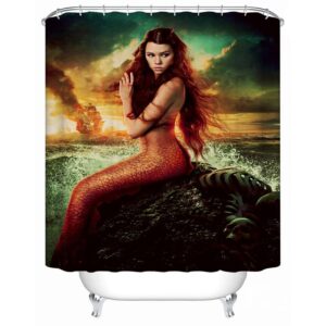 Top Selling Attractive Mermaid Image 3D Shower Curtain