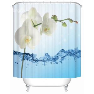 Concise Unique Flower Design 3D Shower Curtain