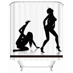 Fantastic Dancing Girl Shadow 3D Shower Curtain