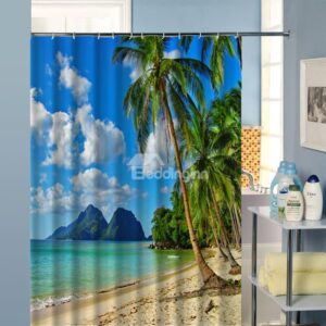 High Class Fabulous Beach View Image 3D Shower Curtain