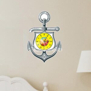 Classic Anchor Design Nursery 3D Sticker Wall Clock