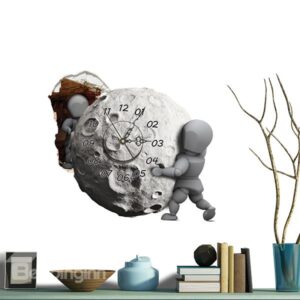 Wonderful Meteorite Moving 3D Sticker Wall Clock