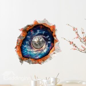 Amazing Blue and Mystery Universe 3D Sticker Wall Clock