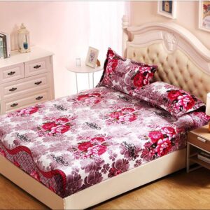 Hot-selling Romantic Flowers Design Comfy Flannel Fitted Sheet