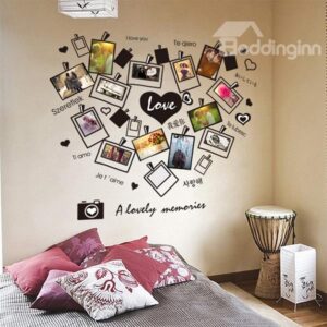 I love You Heart-Felt Love Wall Photo Frame Removable Wall Sticker