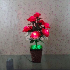 Beautiful Artificial Flower Set Lotus Nightlight Table Lamp