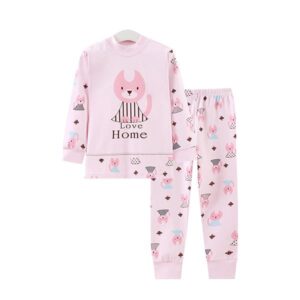 Lovely Puppy Love Home Print 100% Cotton Kids Pajamas