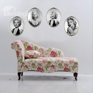 Classic Glamorous Marilyn Monroe 4-Panel Removable Wall Sticker