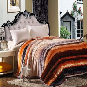Twilight Seabeach Scenery Print Coral Fleece Blanket