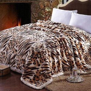 Wild Cool Leopard Thick Warm Polyester Blanket