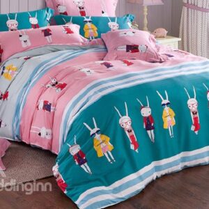 Trendy Rabbits Kids Organic Cotton Duvet Cover Set