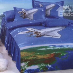 Soaring Shuttle Kids 3-Piece Cotton Duvet Cover Set