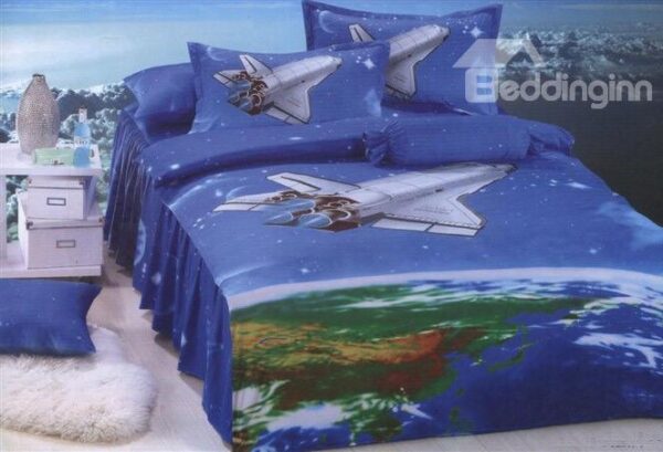 Soaring Shuttle Kids 3-Piece Cotton Duvet Cover Set