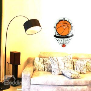 Creative Basketball Slam Dunk Bedroom Nursey Mute Wall Clock