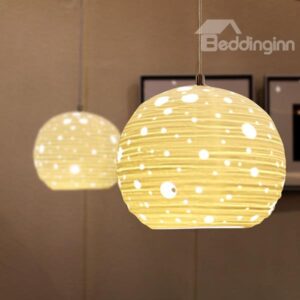 Modern Simple 1-Head Hollow Cut Ceramic Pendant Light