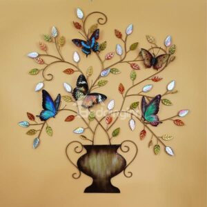 Wonderful Wall DecorationTree Design with Butterfly Ironworks Wall Art