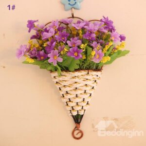 Lovely Wall Decoration Daisy in Basket Wall Flower Sets